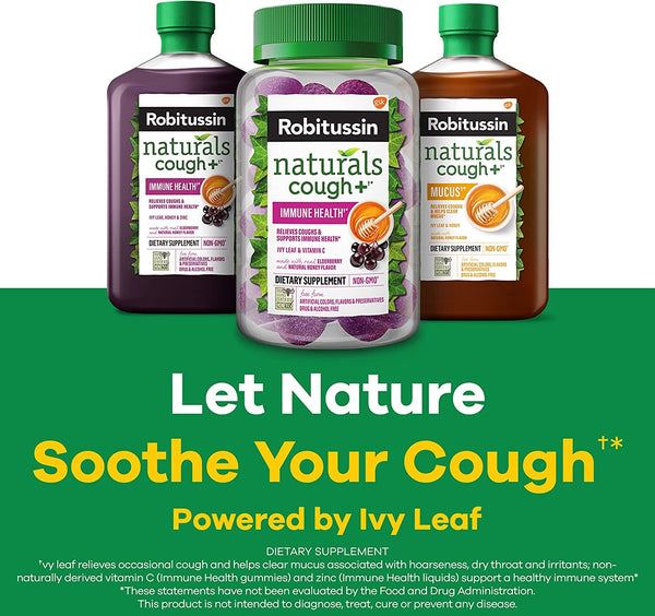 Robitussin Naturals Cough Relief & Immune Health Gummies 30ct/Expires 02/2024