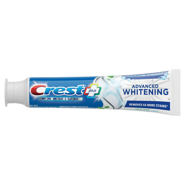 Crest Premium Plus Advanced Whitening Toothpaste, Clean Mint, 5.2 oz