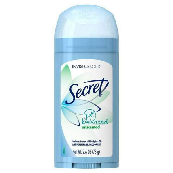 Secret Antiperspirant and Deodorant for Women, pH Balanced Invisible Solid,