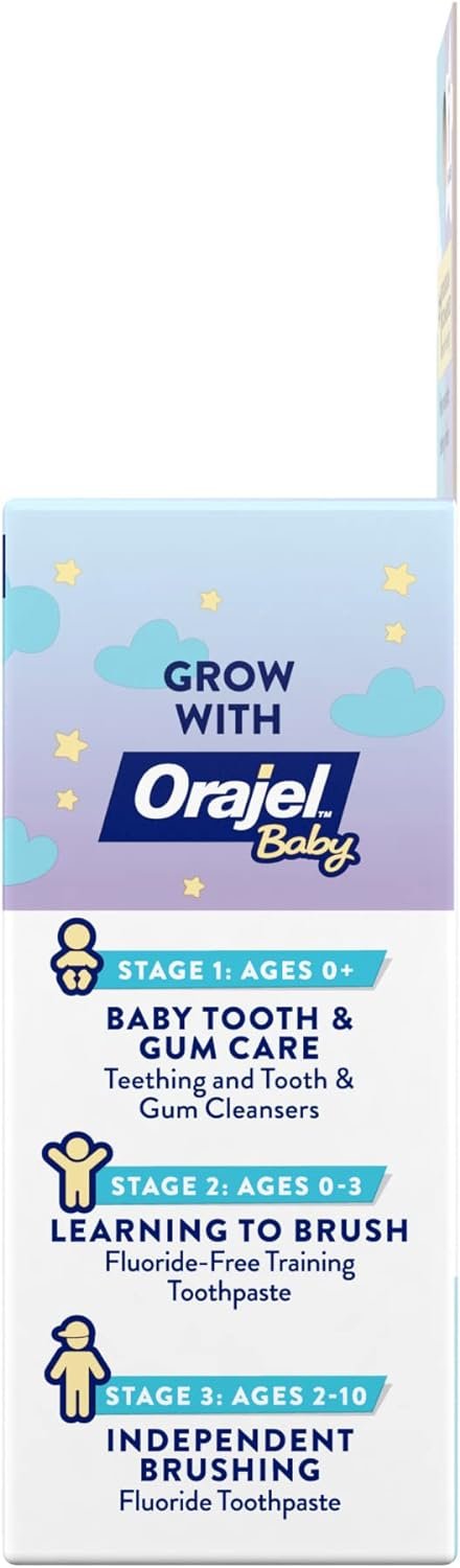 Orajel Baby Daytime & Nighttime Cooling Gels for Teething, Drug-Free, #1 Pediatrician Recommended Brand for Teething*, Two 0.18oz Tubes