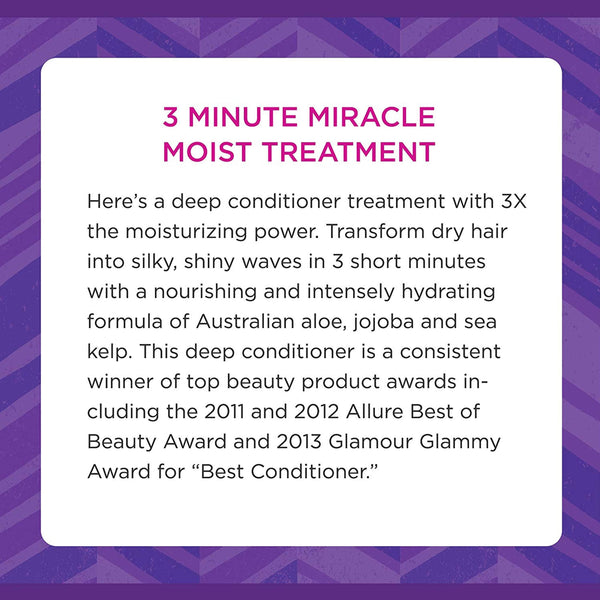 Aussie 3 Minute Miracle Moist Deep Conditioner, 8 oz