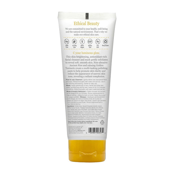 DERMA-E Vitamin C Cleansing Paste, Turmeric, 4 Ounce