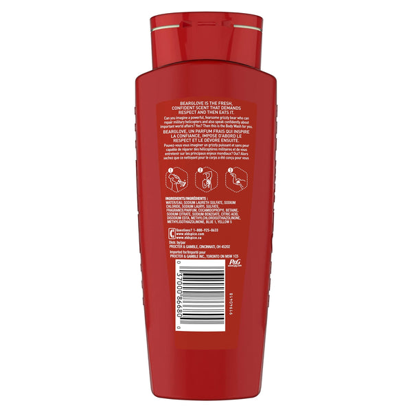 Old Spice Body Wash for Men, Bearglove, Long Lasting Lather, 16 fl oz
