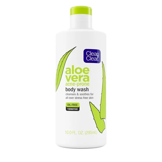 Clean & Clear Aloe Vera Body Wash for Sensitive Skin, 10 fl. oz