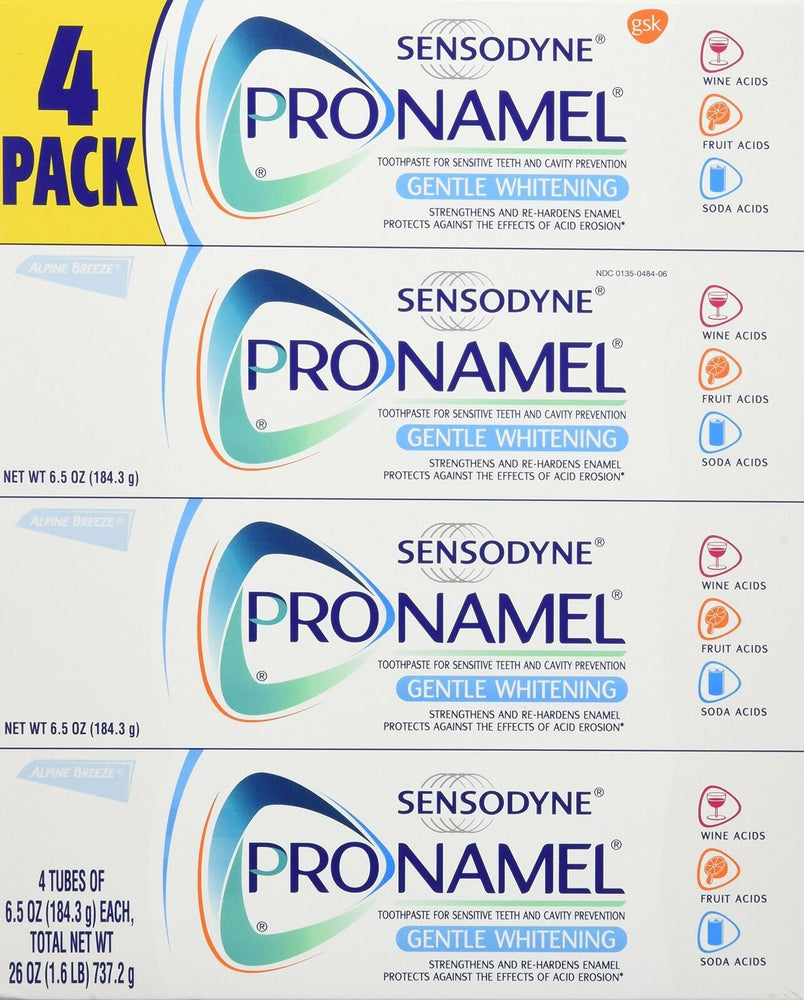 Sensodyne Pronamel Gentle Whitening Tooth Paste 4 Pack/ 6.5oz / Expires-Oct 2022