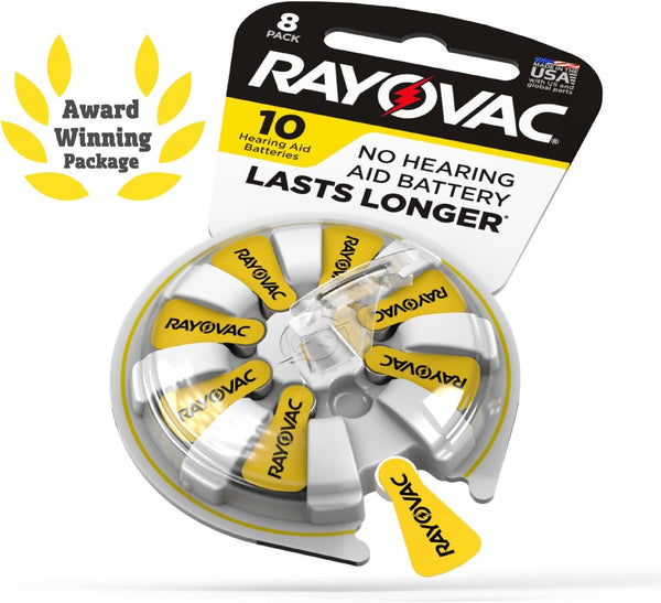 Rayovac Size 10 Hearing Aid Batteries (24 Pack), Size 10 Batteries