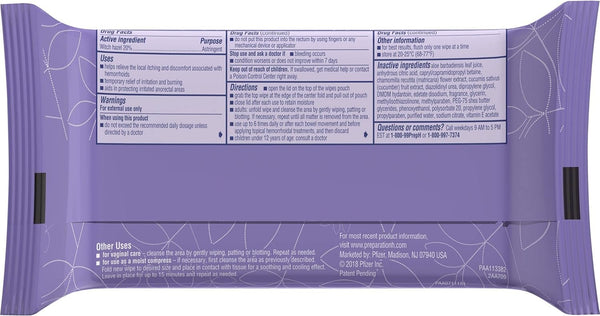 Preparation H Medicated Wipes 48
