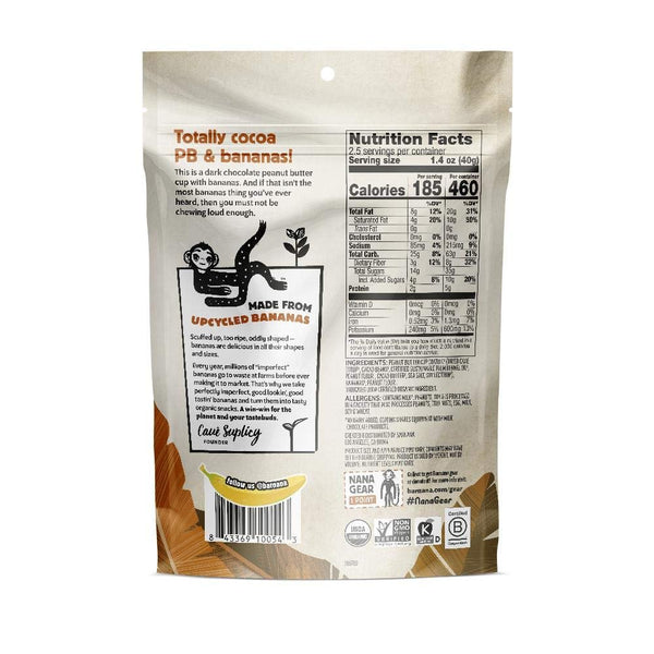 Barnana Organic Peanut Butter Cup Chewy Banana Bites, 3.5 Ounce Bag