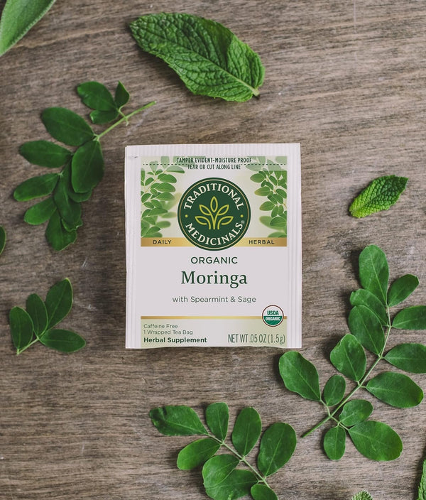 Traditional Medicinals Tea Moringa with Supermint Sage,16 ct