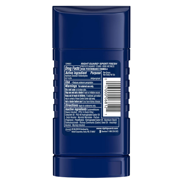 Right Guard Sport Invisible Solid, Fresh, 2.6 Ounce