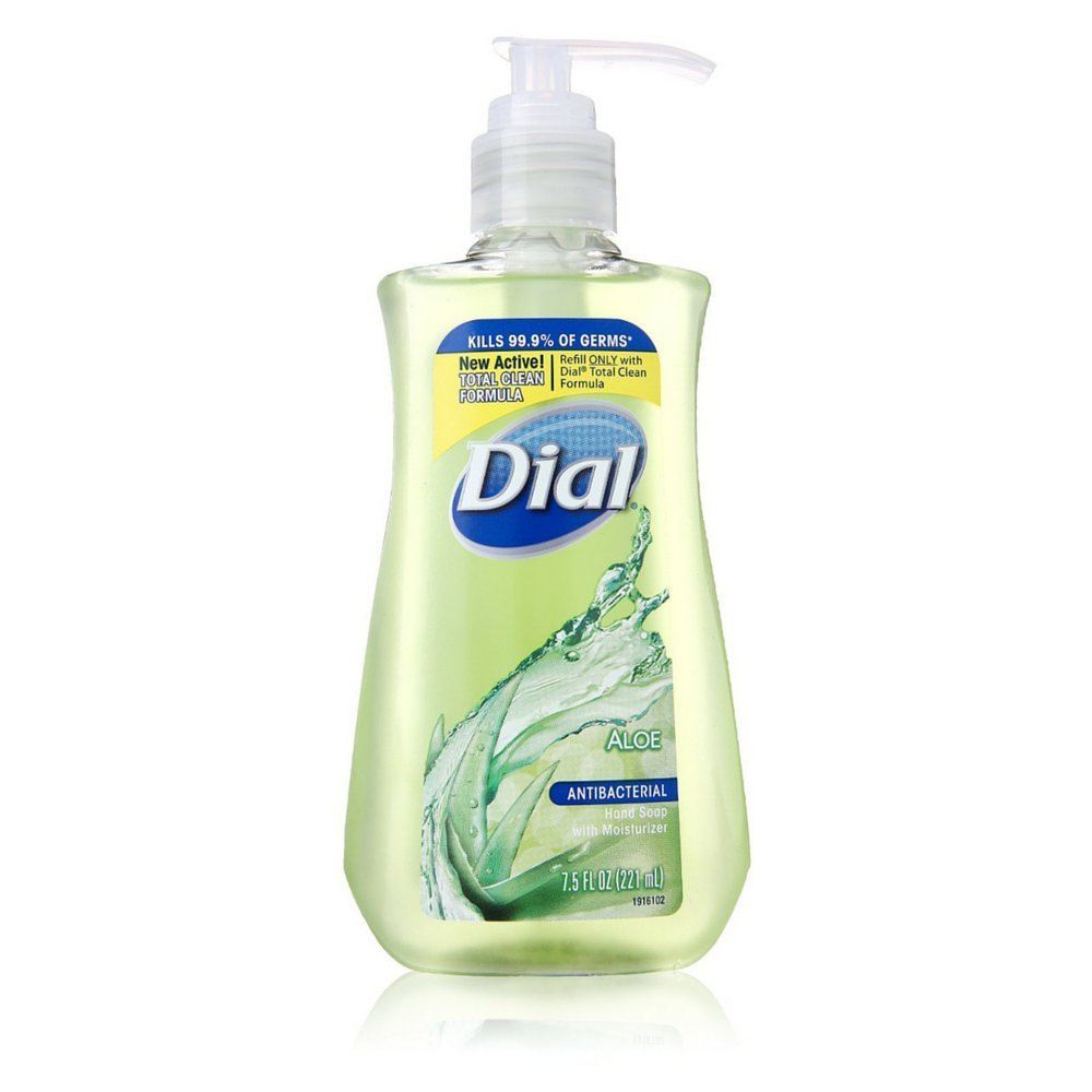Dial Liquid Antibacterial Liquid Hand Soap, Moisturizing Aloe, Pump, 7.5 oz