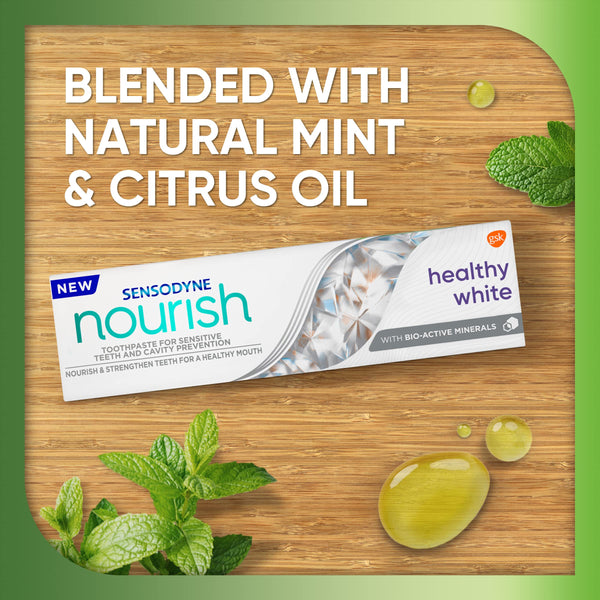 Sensodyne Nourish Healthy White Sensitive Toothpaste, 4 Oz/Exp.  12/2023