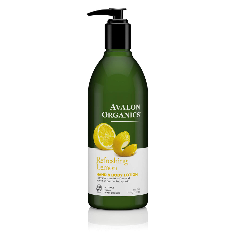 Avalon Organics Hand & Body Lotion Refreshing Lemon, 12 oz