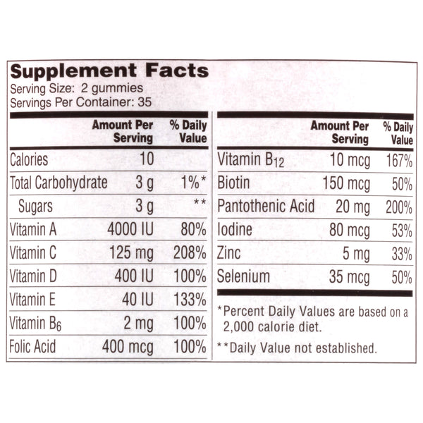 One A Day VitaCraves Immunity Support Multivitamin Gummies*, Supplement with Vitamins A, Vitamin C, Vitamin D, B6, B12, Zinc & more, 70 Count