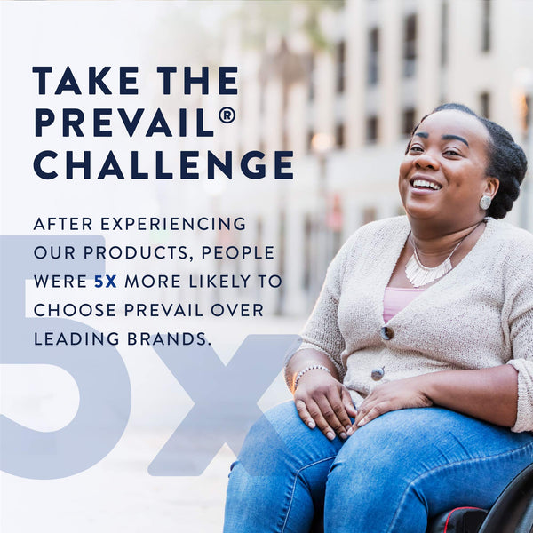 Prevail Air Overnight Incontinence Adult Briefs with Refastenable Tabs, Size 1, Medium, 16 Count