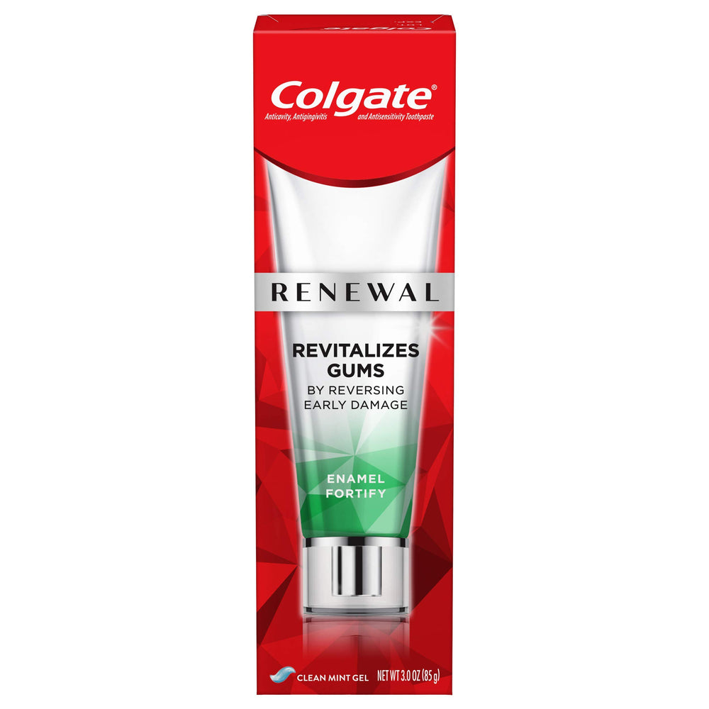 Colgate Renewal Gum Toothpaste, Enamel Fortify - Clean Mint Gel (3 ounce)