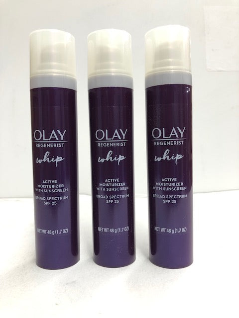 Olay Regenerist Whip With Sunscreen Broad Spectrum SPF 25, 1.7 oz - Pack of 3