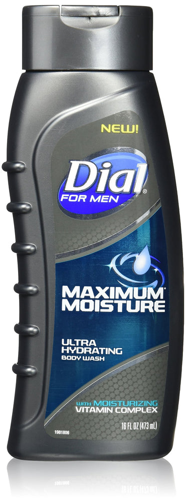 Dial for Men Maximum Moisture Ultra Hydrating Body Wash, 16 Fl. Oz, Pack of 2