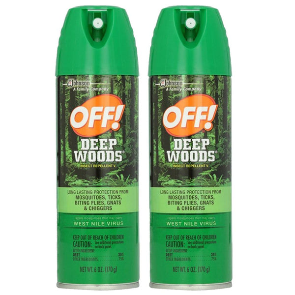 Off! Deep Woods Dry Insect Repellent - Bug Spray 3 Pack & Towelettes