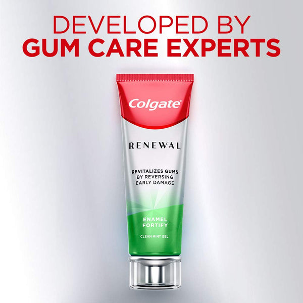 Colgate Renewal Gum Toothpaste, Enamel Fortify - Clean Mint Gel (3 ounce)