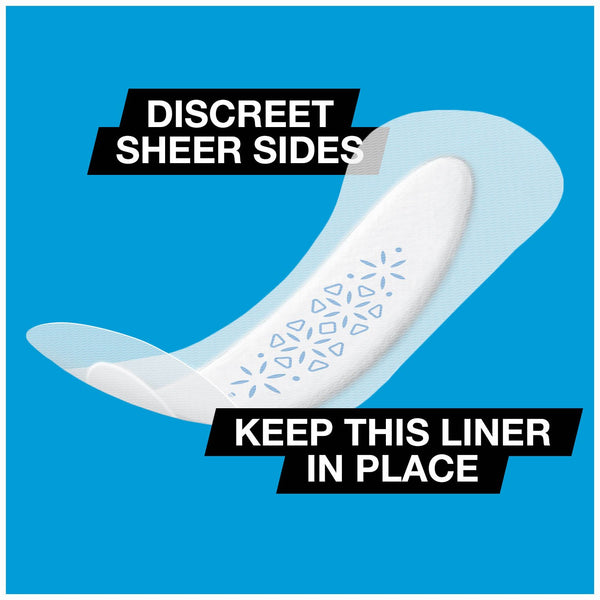 U by Kotex Barely There Liners, Light Absorbency, Regular, Fragrance-Free, 50 Count