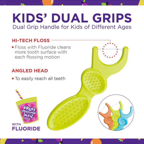 Plackers Kids Dental Floss Picks, 75 Count