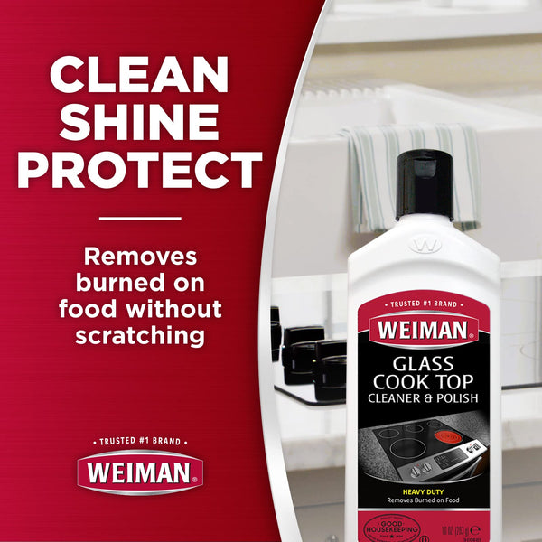 Weimans Glass Cook Top Heavy Duty Cleaner & Polish - 10 Ounce