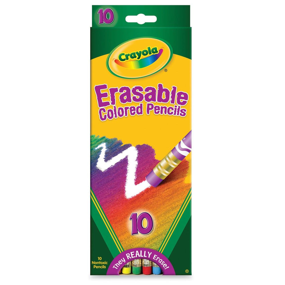 Crayola 071662044107 68-4410 Erasable Colored Pencils 10 Count