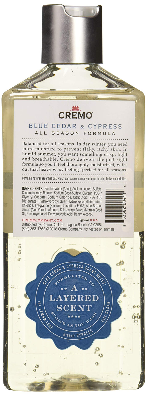 Cremo Inc Cremo Blue Cedar & Cyprus Body Wash - 16oz, 16 Oz