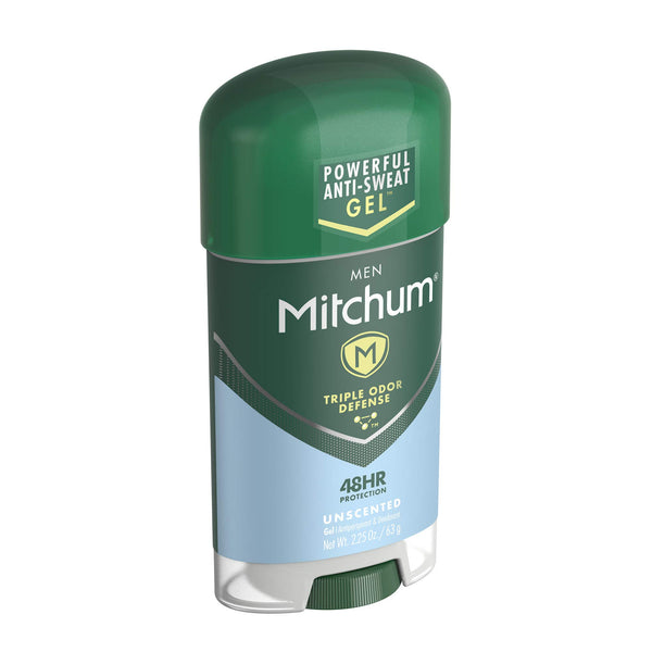 Mitchum Men Gel Antiperspirant Deodorant, Unscented, 2.25oz.