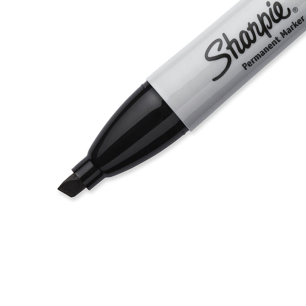 Sharpie Permanent Markers, Chisel Tip, Black, 2 Count