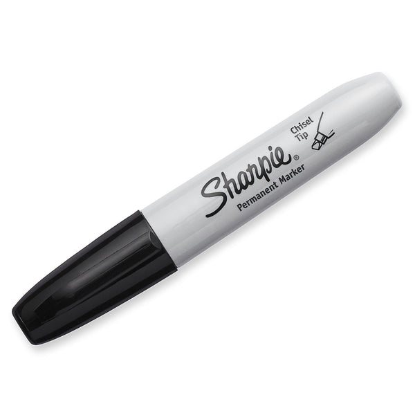 Sharpie Permanent Markers, Chisel Tip, Black, 2 Count