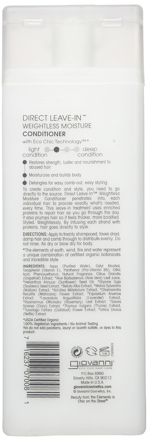 Giovanni Direct Leave In Treatment Conditioner, 8.5 oz