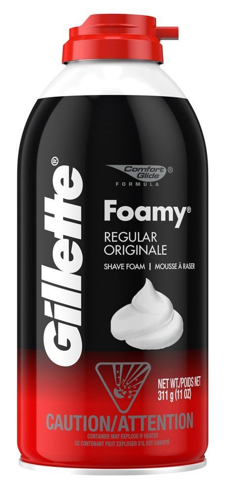 Comfort Glide Foamy Regular Shave Foam Men Shaving Foam by Gillette, 11 Ounce