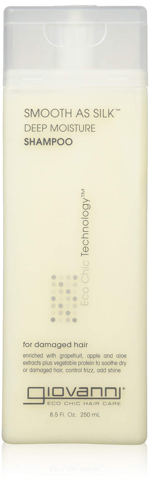 Giovanni Cosmetics Eco Chic Smooth as Silk Shampoo Deep Moisture for Damaged Hair, 8.5 Ounce