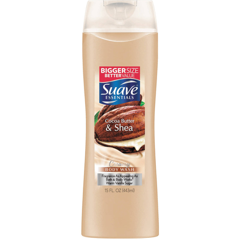 Suave Naturals Creamy Cocoa Butter & Shea Body Wash, 15 Ounce
