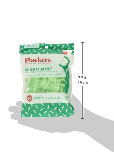 Plackers Micro Mint Freshens Breath, Mint, 90 Count