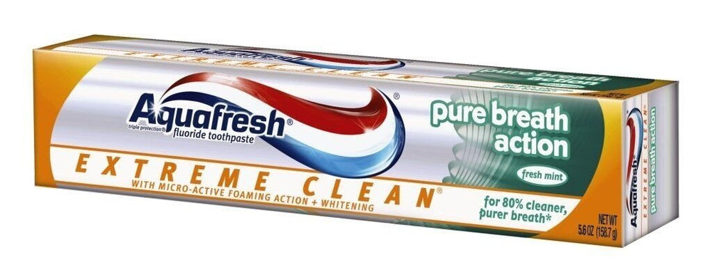 Aquafresh Extreme Clean Pure Breath Action Fluoride Toothpaste, Fresh, Mint,