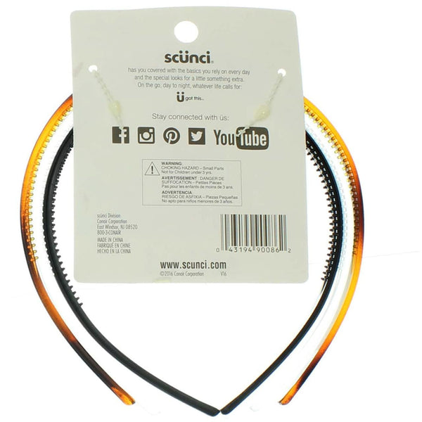 Scnc Fash Headband Size 3pc Scunci Fashion Headband