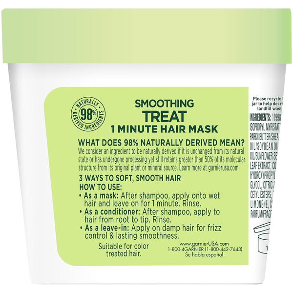 Garnier Fructis Smoothing Treat 1 Minute Hair Mask with Avocado Extract Fl Oz Pack of