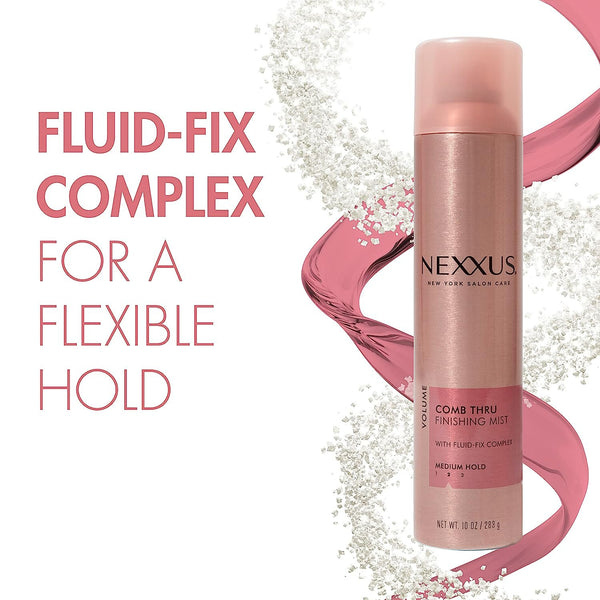 Nexxus Comb Thru Finishing Spray, Medium Hold Hair Spray for Volume, 10 oz