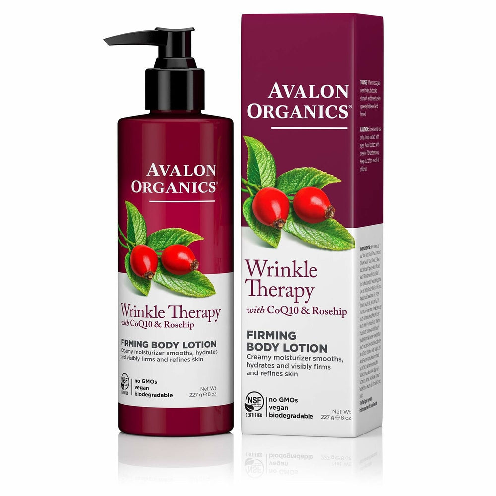 Avalon Organics Wrinkle Therapy Ultimate Firming Body Lotion, 8-Ounce Bottle