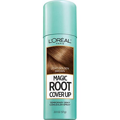 L'Oreal Paris Magic Root Cover Up Gray Concealer Spray Light Golden Brown 2 oz.(Packaging May Vary)