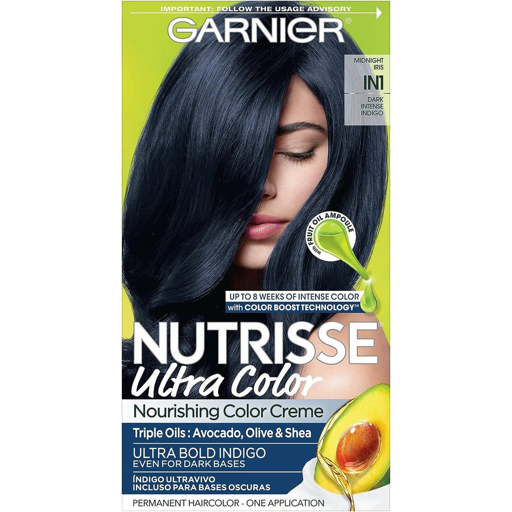 Garnier Hair Color Nutrisse Ultra Color Nourishing Creme, BR2 Dark Intense Burgundy (Passion Fruit) Red Permanent Hair Dye, 2 Count (Packaging May Vary)
