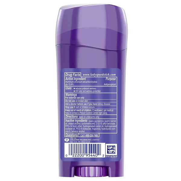 Lady Speed Stick Antiperspirant Deodorant, Invisible, Powder - 2.3 oz, Package may vary