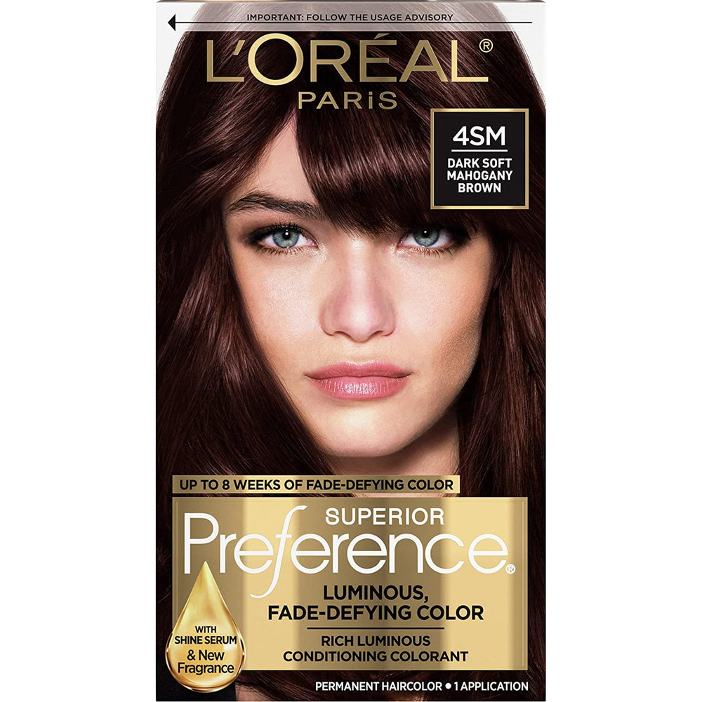 L'Oreal Paris Superior Preference Fade-Defying + Shine Permanent Hair Color, 6.5G Lightest Golden Brown, Pack of 2, Hair Dye