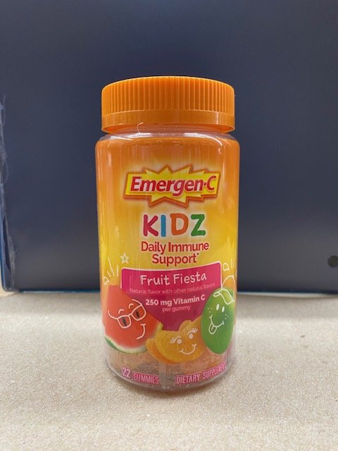 Emergen-C Kidz Daily Immune Support with Vitamin C, Fruit Fiesta - 22 ct/Expires 02/2024