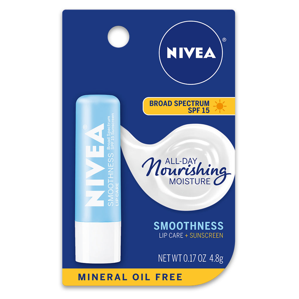 NIVEA Smoothness Lip Care SPF 15 0.17 oz. Carded Pack