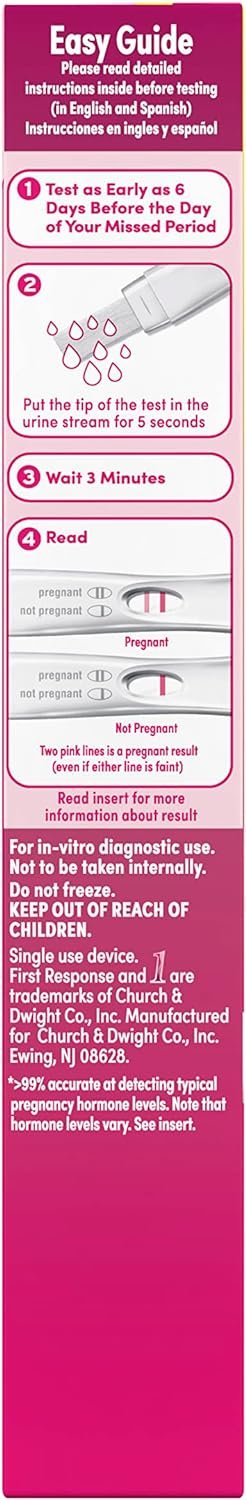 First Response Early Result Pregnancy Test, 2 Pack (Packaging & Test Design May Vary)