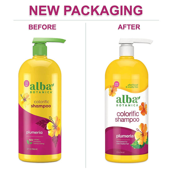 Alba Botanica Colorific Shampoo, Plumeria, 32 Oz